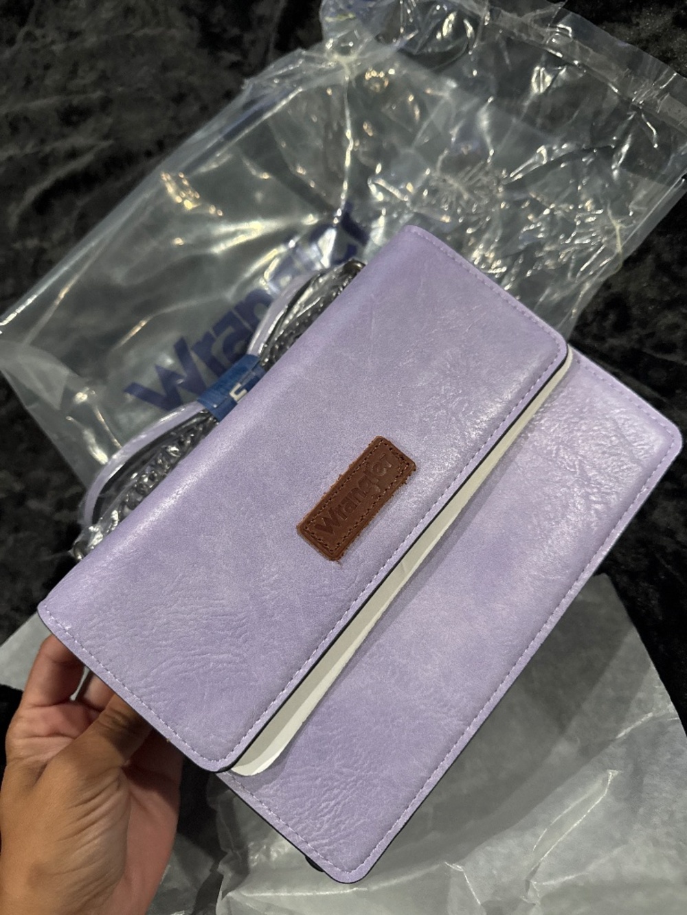 Purple wrangler crossbody